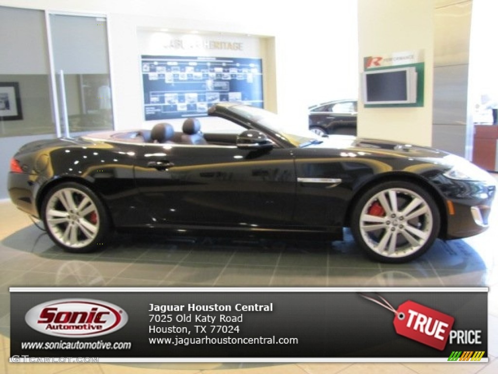 2012 XK XKR Convertible - Ebony Black / Warm Charcoal/Warm Charcoal photo #1