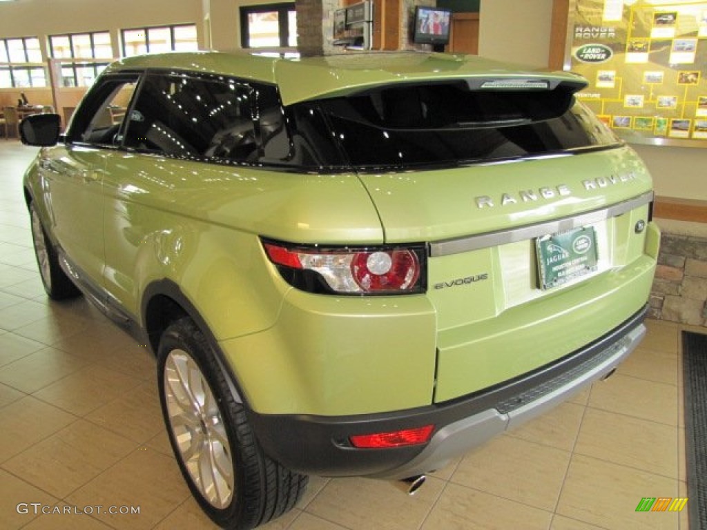 2012 Range Rover Evoque Coupe Pure - Colima Lime Metallic / Almond/Espresso photo #6