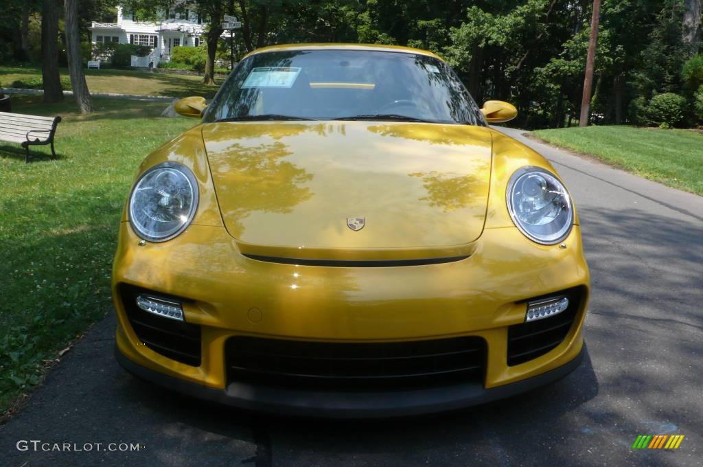 2008 911 GT2 - Speed Yellow / Black photo #2