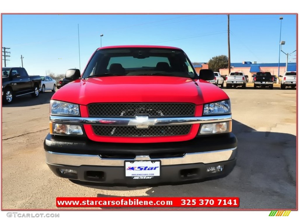 2004 Silverado 1500 LS Extended Cab - Victory Red / Dark Charcoal photo #14