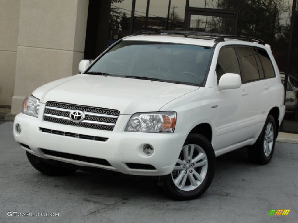 2007 Highlander Hybrid Limited - Super White / Ash Gray photo #1