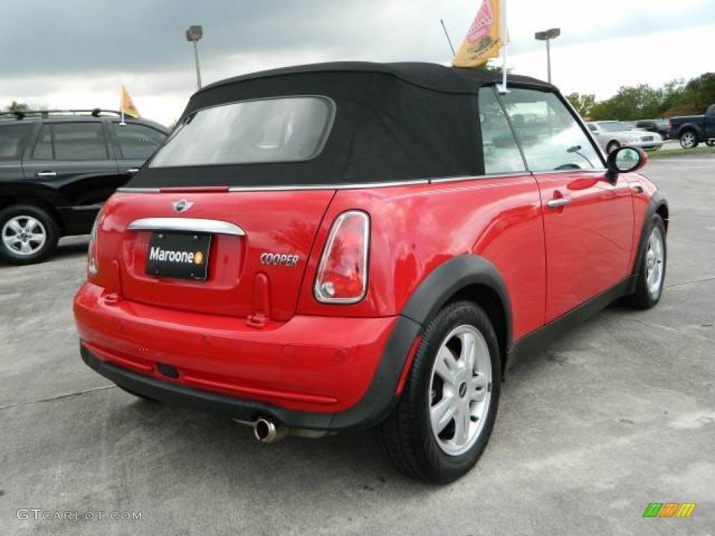 2006 Cooper Convertible - Chili Red / Black/Panther Black photo #3