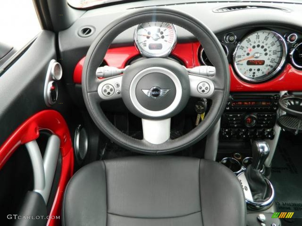 2006 Cooper Convertible - Chili Red / Black/Panther Black photo #9