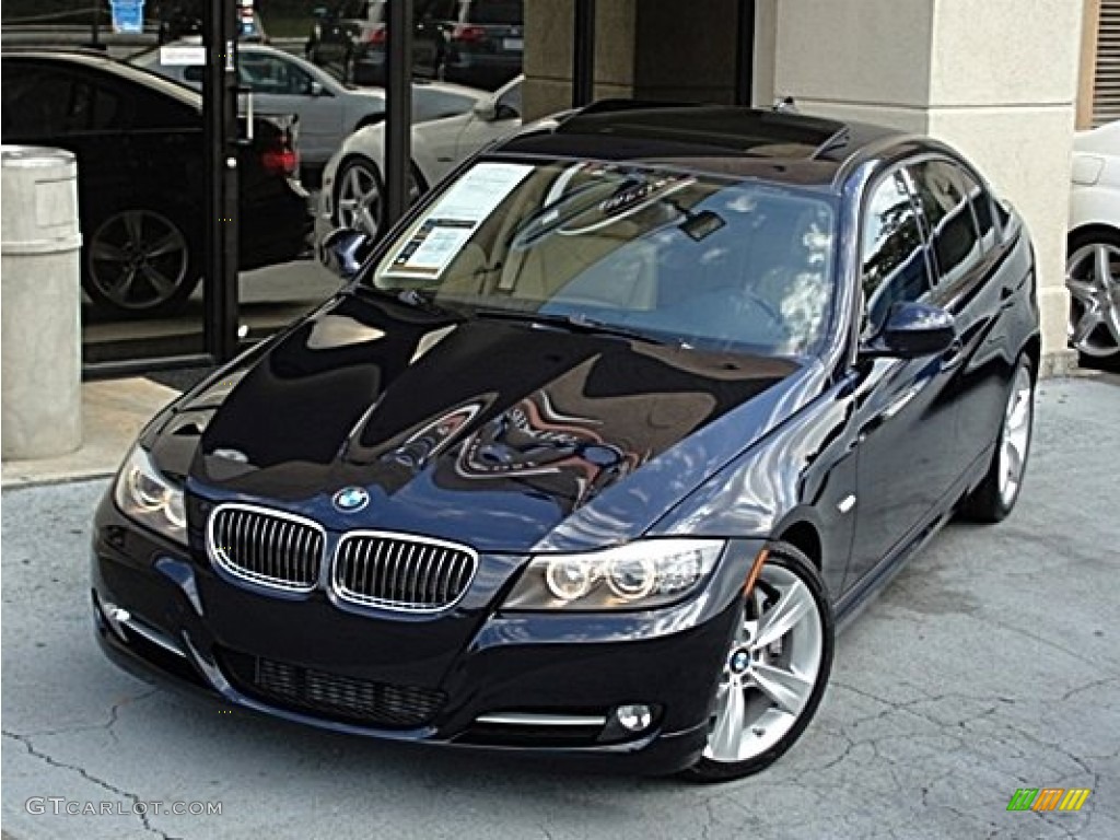 2009 3 Series 335i Sedan - Monaco Blue Metallic / Beige photo #28