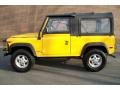 1997 AA Yellow Land Rover Defender 90 Soft Top  photo #2