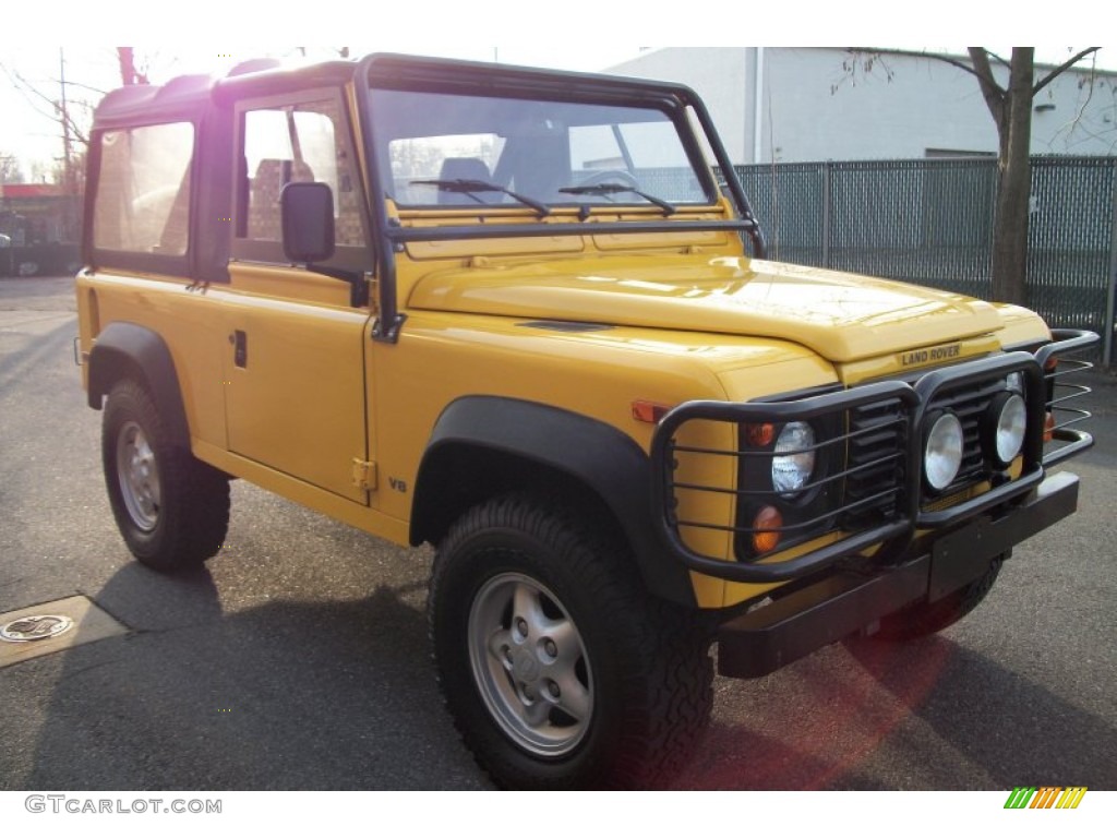 1997 Defender 90 Soft Top - AA Yellow / Charcoal Twill photo #8