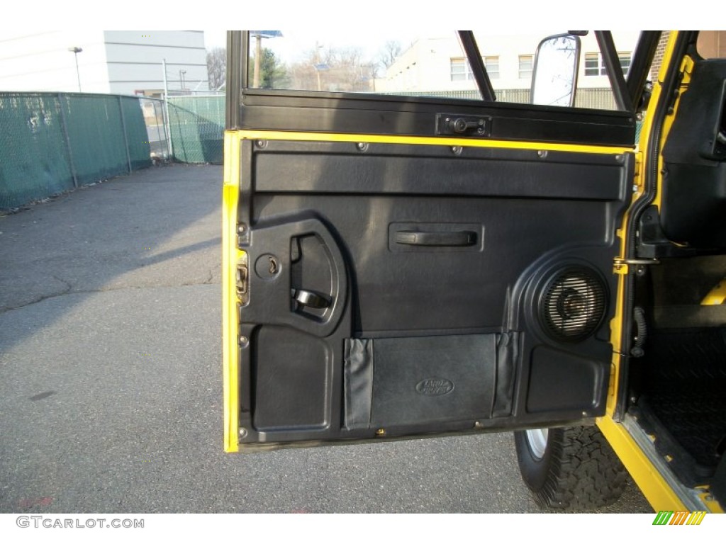 1997 Land Rover Defender 90 Soft Top Charcoal Twill Door Panel Photo #75537675