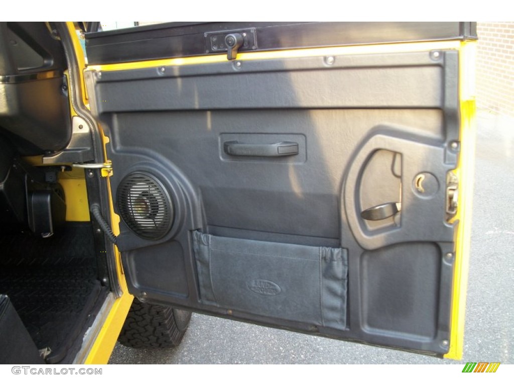 1997 Land Rover Defender 90 Soft Top Charcoal Twill Door Panel Photo #75537699