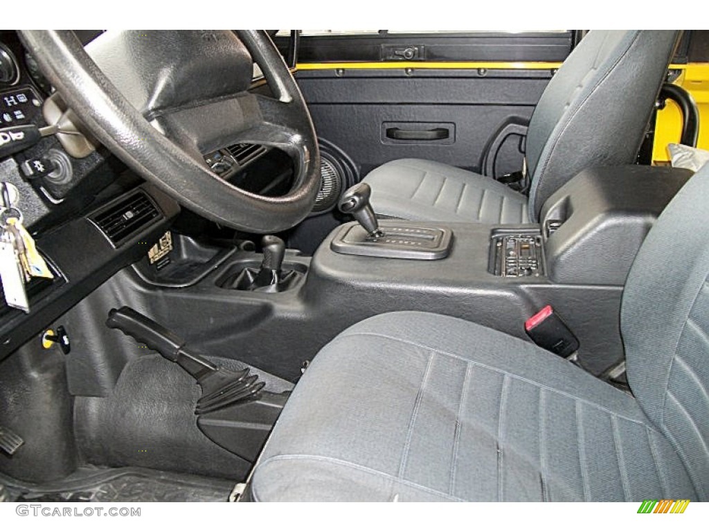 Charcoal Twill Interior 1997 Land Rover Defender 90 Soft Top Photo #75537744