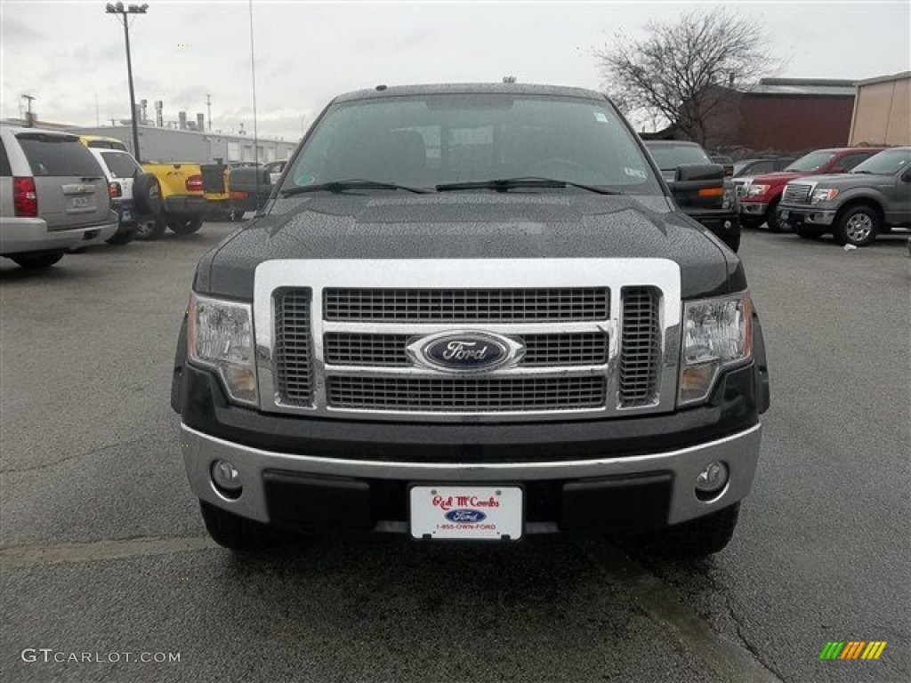 2010 F150 Lariat SuperCrew - Tuxedo Black / Black photo #7