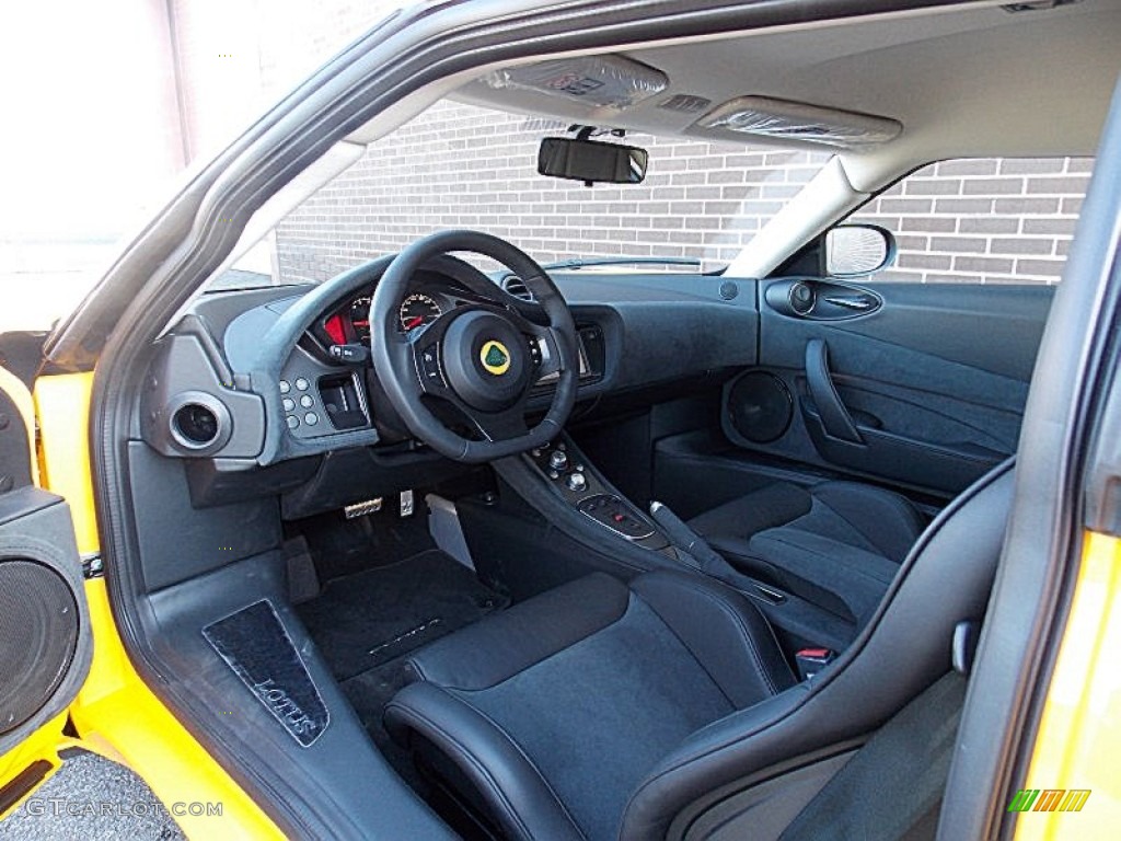 Ebony Black Leather/Slate Suedetex Interior 2012 Lotus Evora S 2+2 Photo #75539173