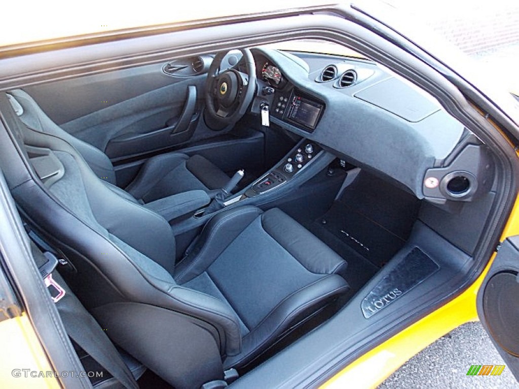 Ebony Black Leather/Slate Suedetex Interior 2012 Lotus Evora S 2+2 Photo #75539402