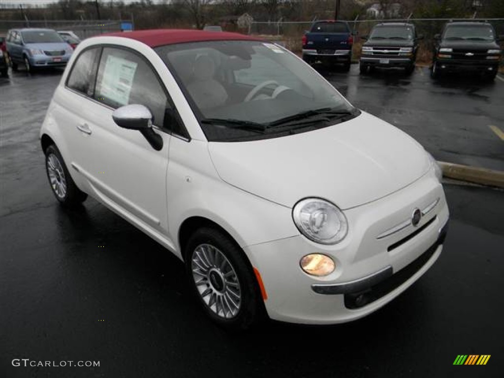 Bianco Perla (Pearl White Tri-Coat) 2013 Fiat 500 c cabrio Lounge Exterior Photo #75541422