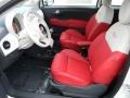 2013 Fiat 500 Rosso/Avorio (Red/Ivory) Interior Front Seat Photo