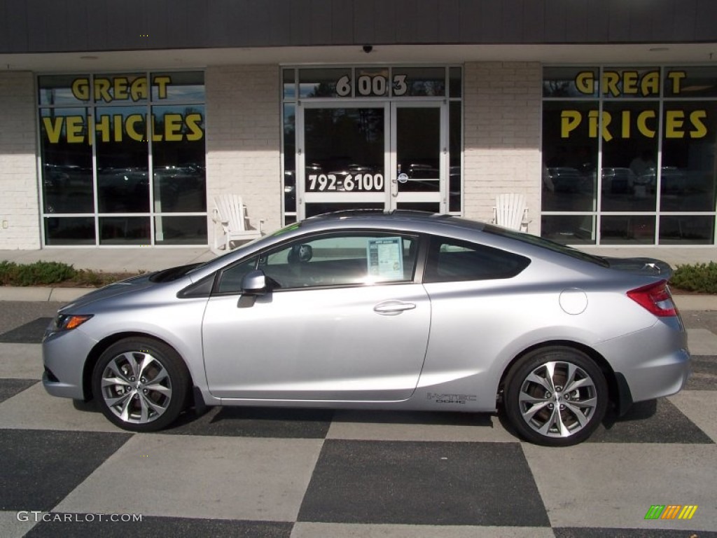 2012 Civic Si Coupe - Alabaster Silver Metallic / Black photo #1