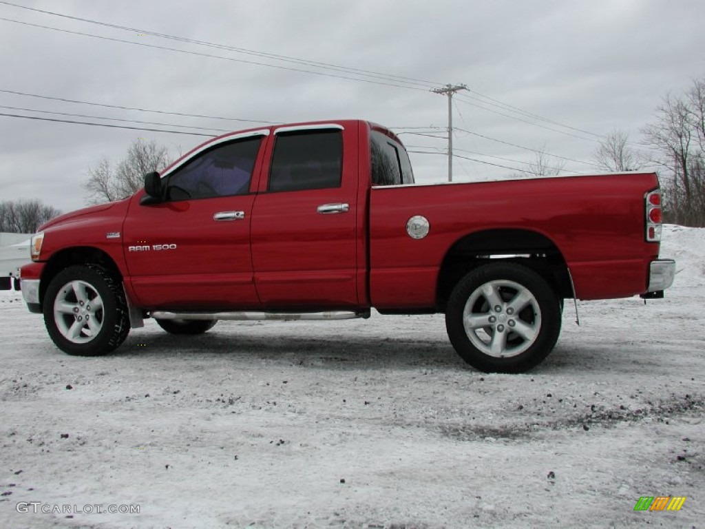 2006 Ram 1500 SLT Quad Cab 4x4 - Flame Red / Medium Slate Gray photo #5