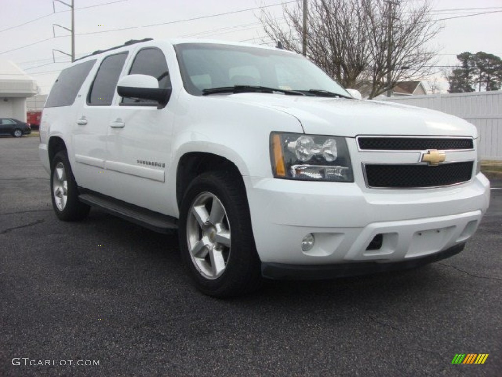 2007 Suburban 1500 LTZ 4x4 - Summit White / Light Titanium/Dark Titanium photo #1