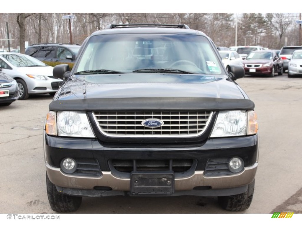 2002 Explorer Eddie Bauer 4x4 - Black Clearcoat / Medium Parchment photo #2