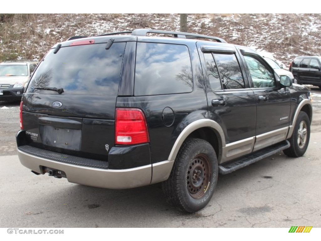 2002 Explorer Eddie Bauer 4x4 - Black Clearcoat / Medium Parchment photo #5