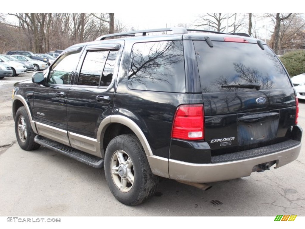 2002 Explorer Eddie Bauer 4x4 - Black Clearcoat / Medium Parchment photo #7