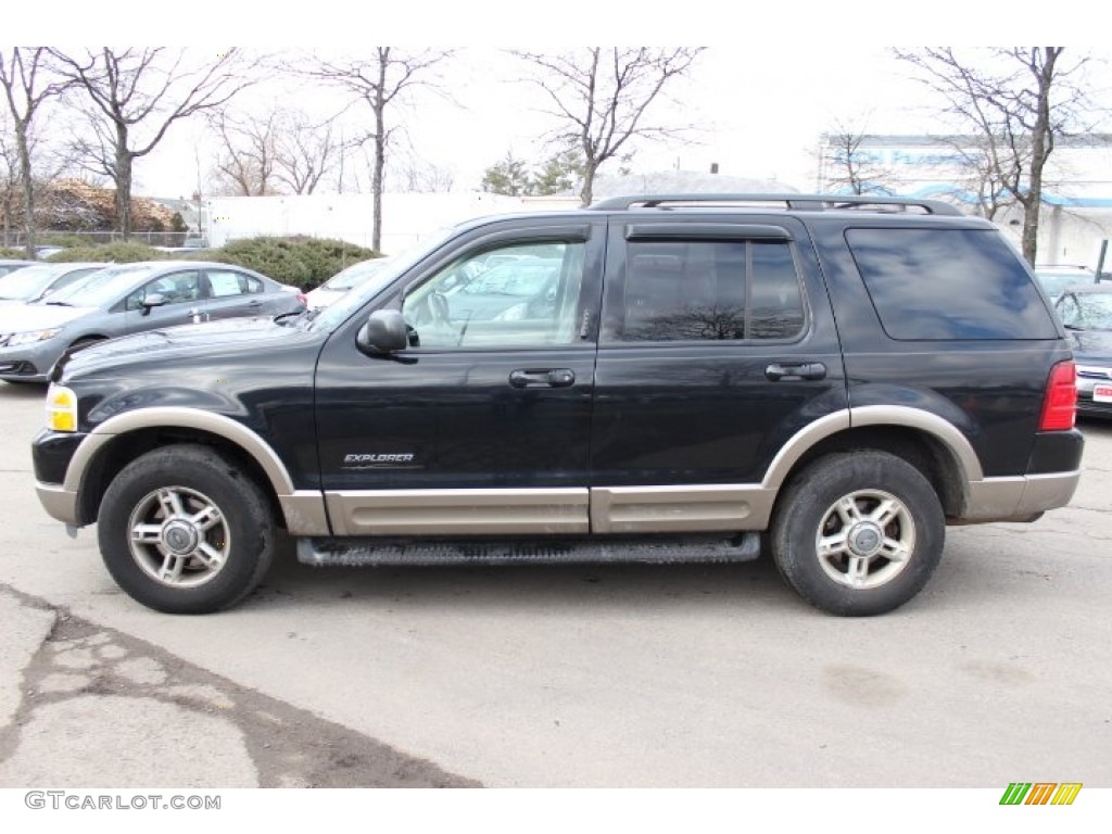 Black Clearcoat 2002 Ford Explorer Eddie Bauer 4x4 Exterior Photo #75547992