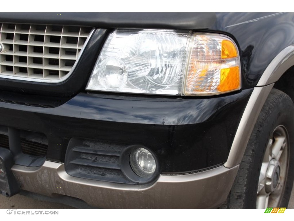 2002 Explorer Eddie Bauer 4x4 - Black Clearcoat / Medium Parchment photo #23