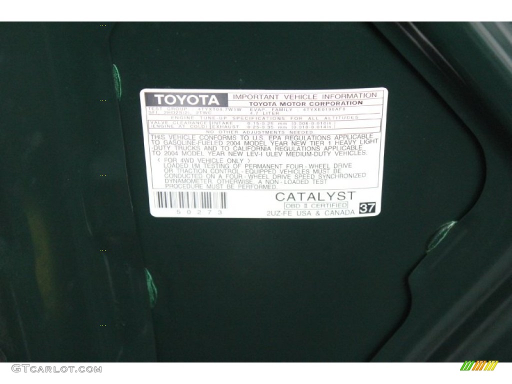 2004 Sequoia Limited 4x4 - Imperial Jade Green Mica / Charcoal photo #75