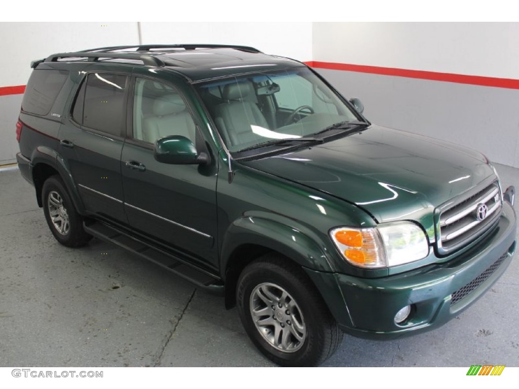 2004 Sequoia Limited 4x4 - Imperial Jade Green Mica / Charcoal photo #79