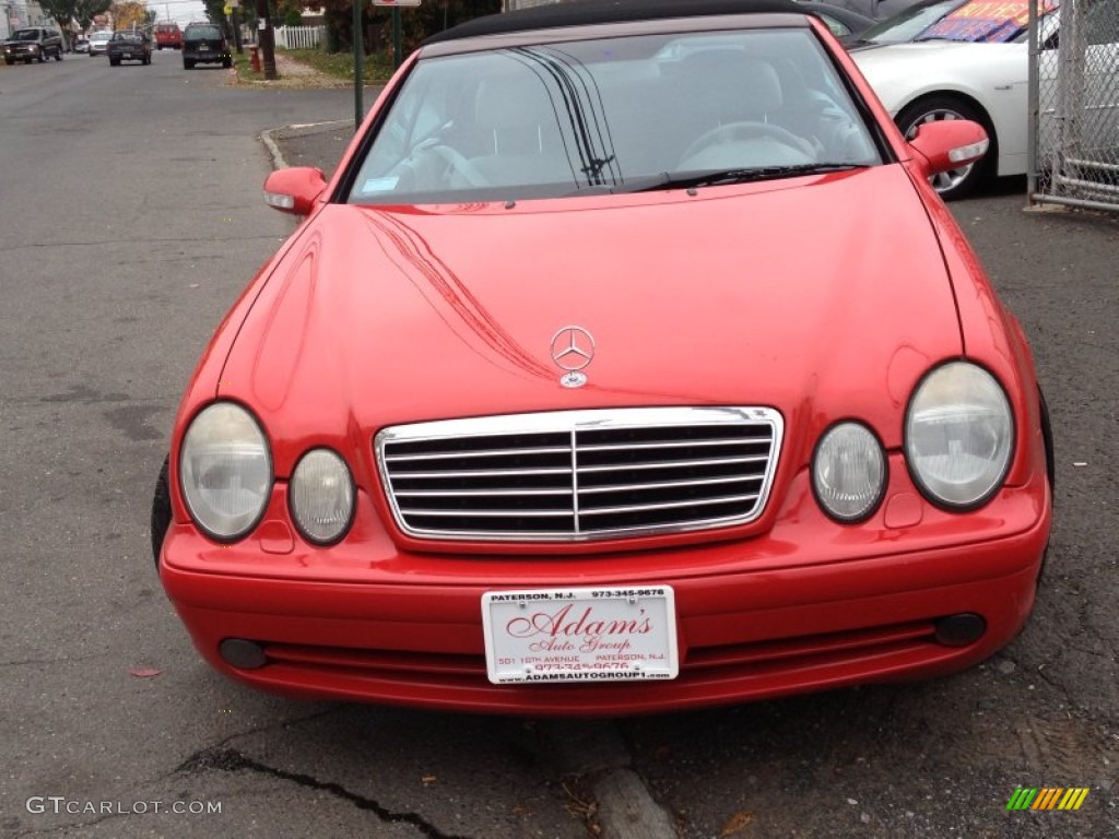 2000 CLK 430 Cabriolet - Magma Red / Charcoal photo #2