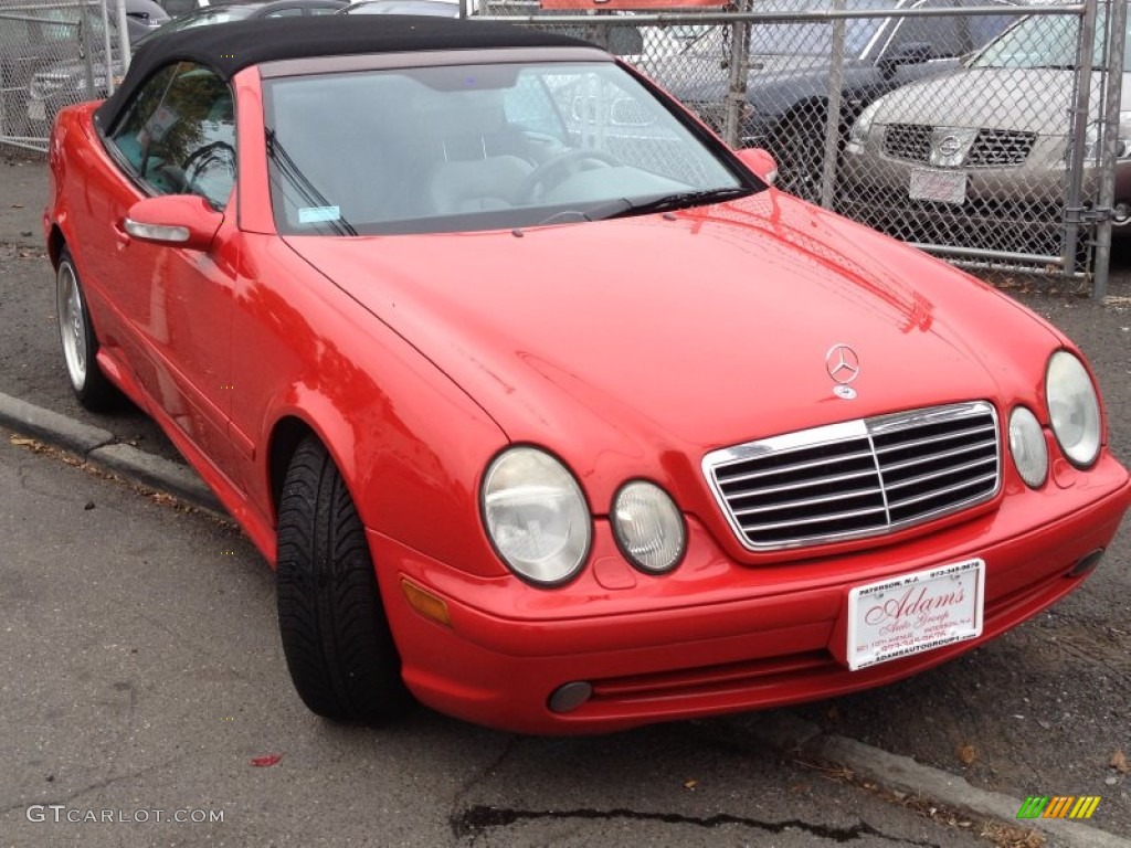 2000 CLK 430 Cabriolet - Magma Red / Charcoal photo #3