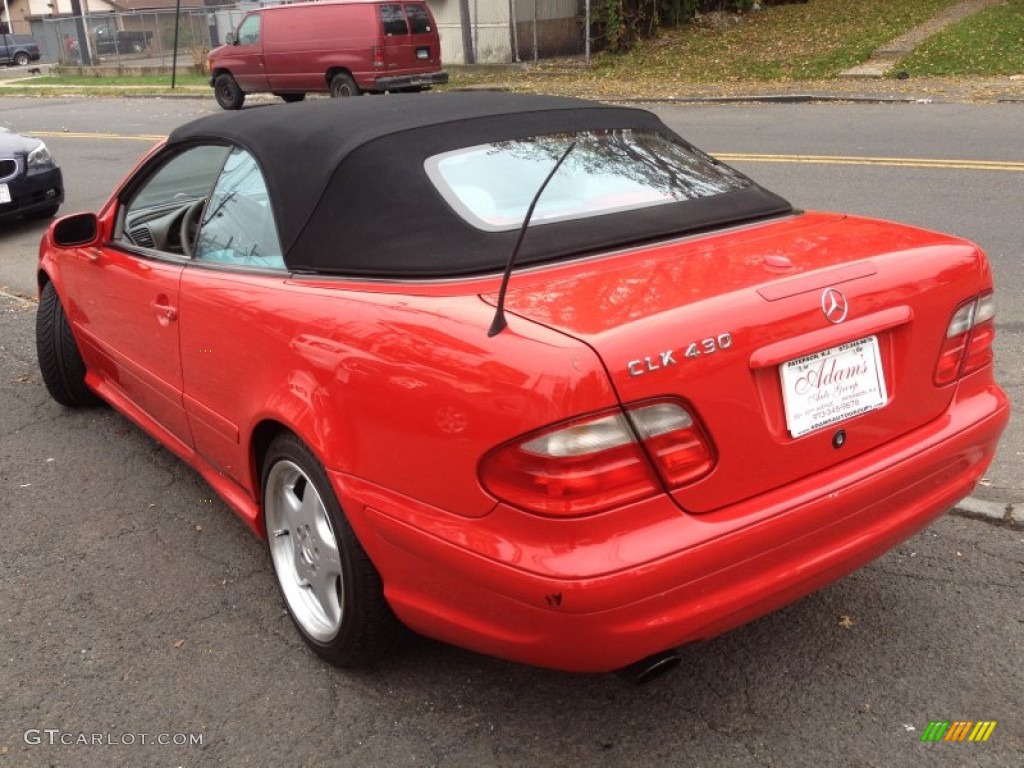 2000 CLK 430 Cabriolet - Magma Red / Charcoal photo #7