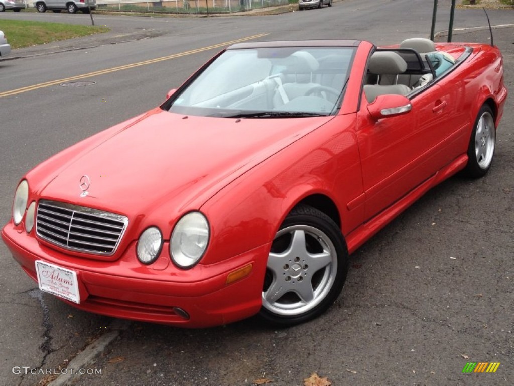 2000 CLK 430 Cabriolet - Magma Red / Charcoal photo #8