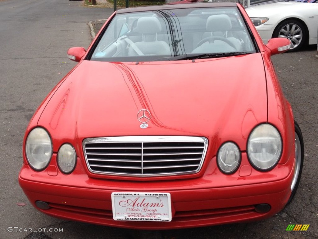 2000 CLK 430 Cabriolet - Magma Red / Charcoal photo #9