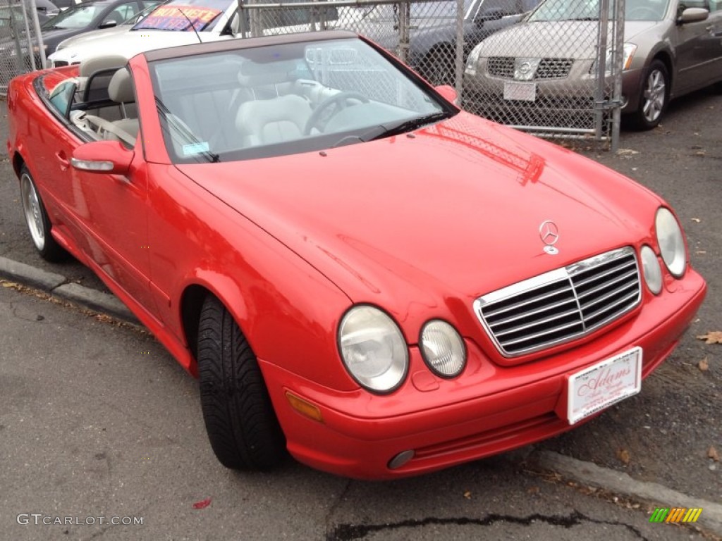 2000 CLK 430 Cabriolet - Magma Red / Charcoal photo #10