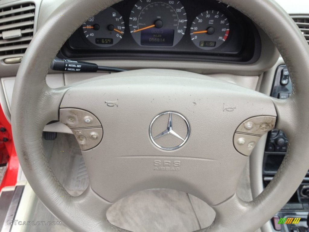 2000 CLK 430 Cabriolet - Magma Red / Charcoal photo #17