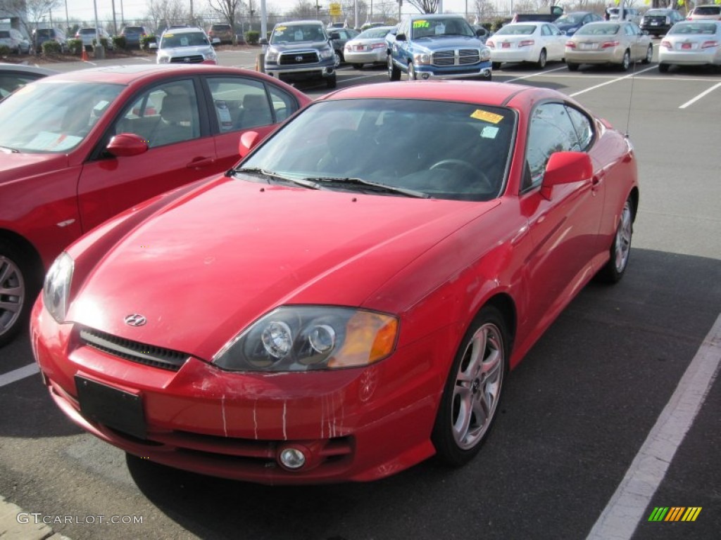 2004 Tiburon  - Rally Red / Black photo #1