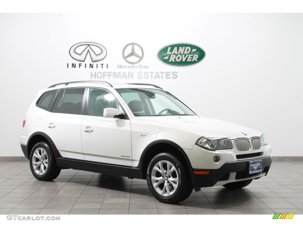 2009 X3 xDrive30i - Alpine White / Black photo #1