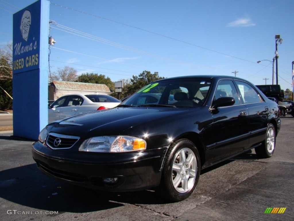 2002 626 LX V6 - Black Onyx / Gray photo #4