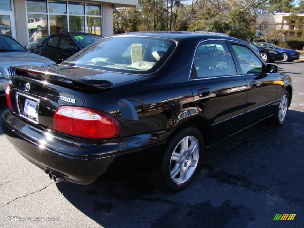 2002 626 LX V6 - Black Onyx / Gray photo #8