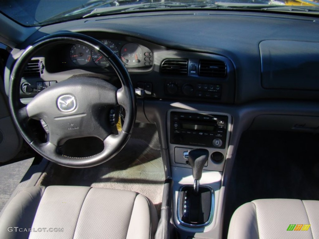 2002 626 LX V6 - Black Onyx / Gray photo #14