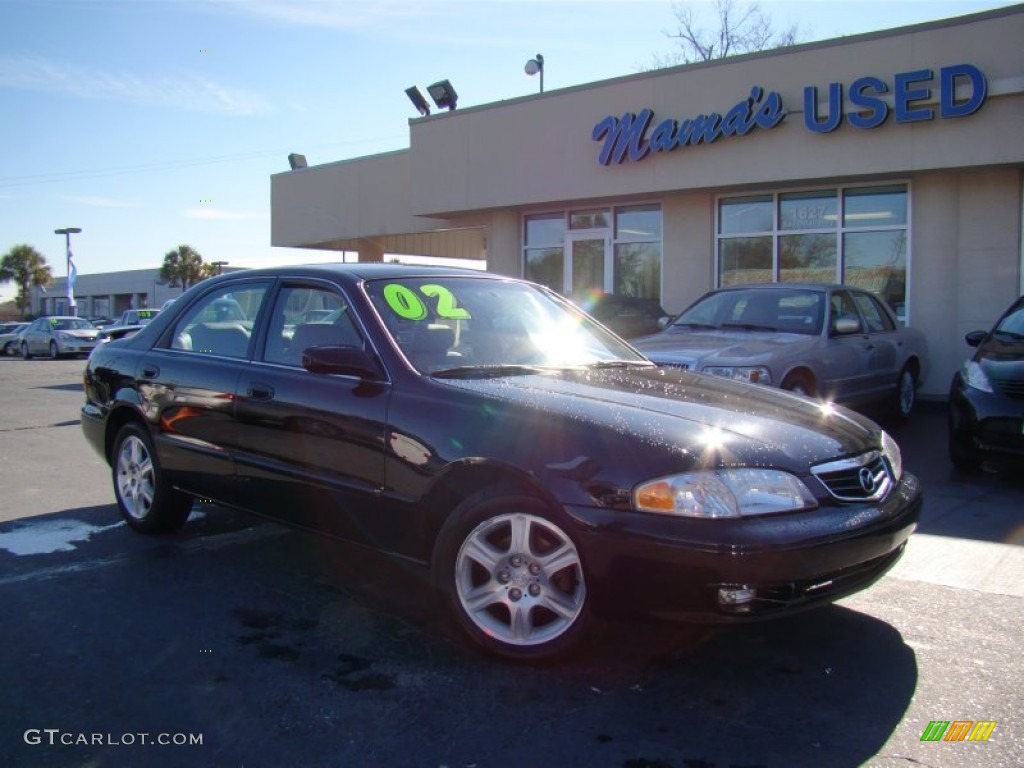 2002 626 LX V6 - Black Onyx / Gray photo #25