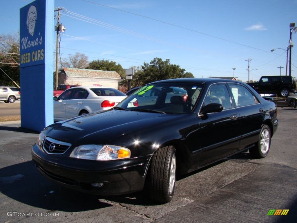 2002 626 LX V6 - Black Onyx / Gray photo #26