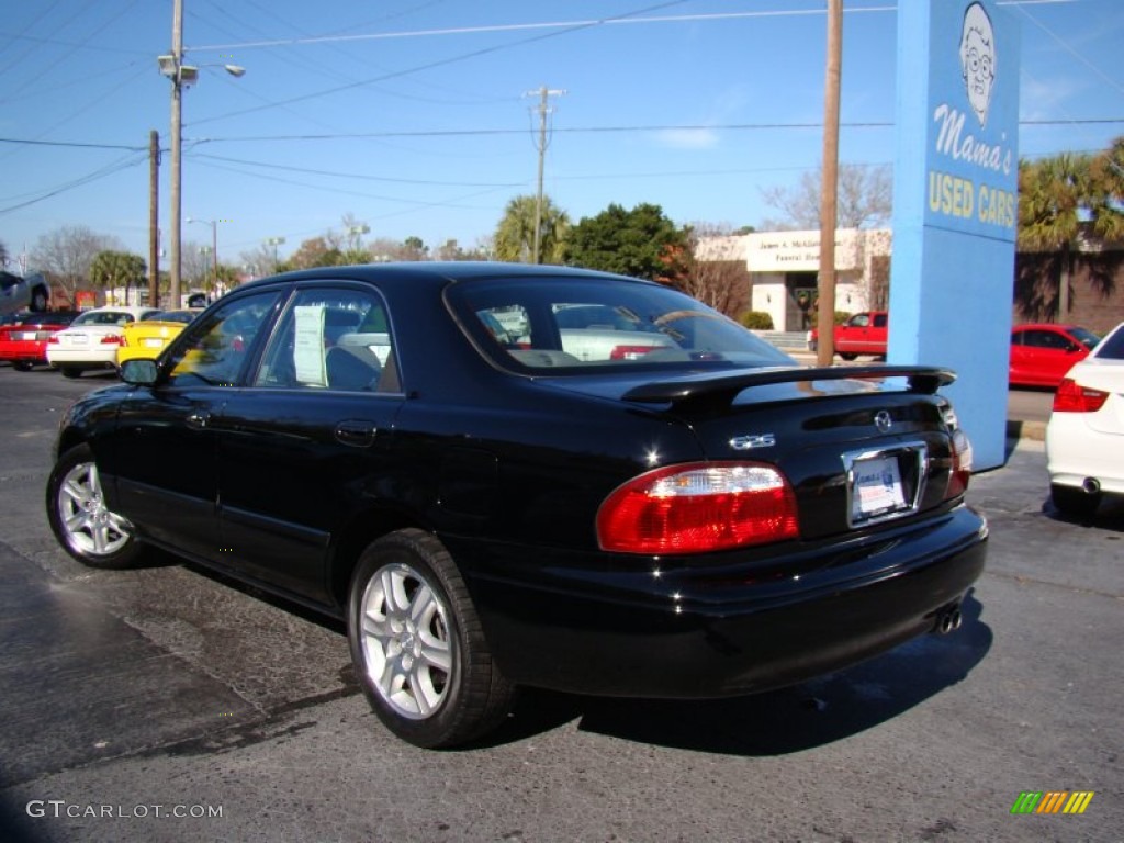2002 626 LX V6 - Black Onyx / Gray photo #27