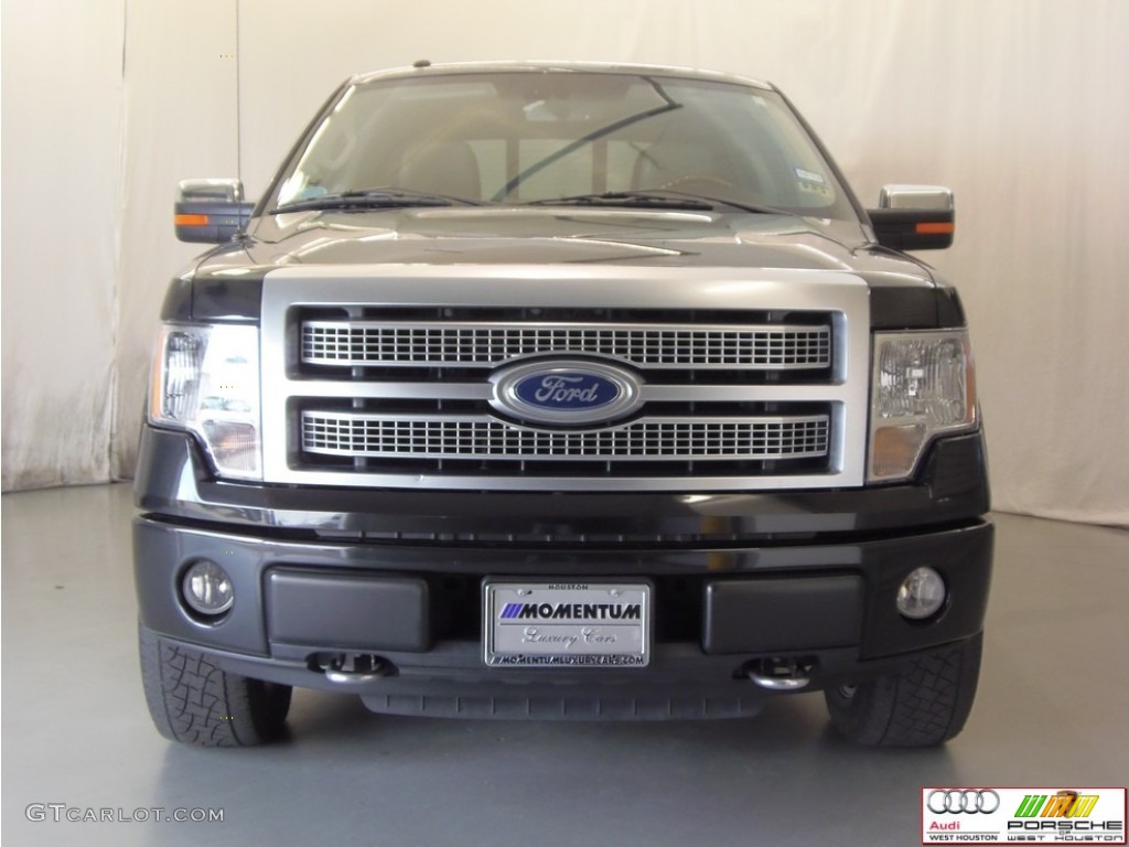 2010 F150 Platinum SuperCrew 4x4 - Tuxedo Black / Medium Stone Leather/Sienna Brown photo #21