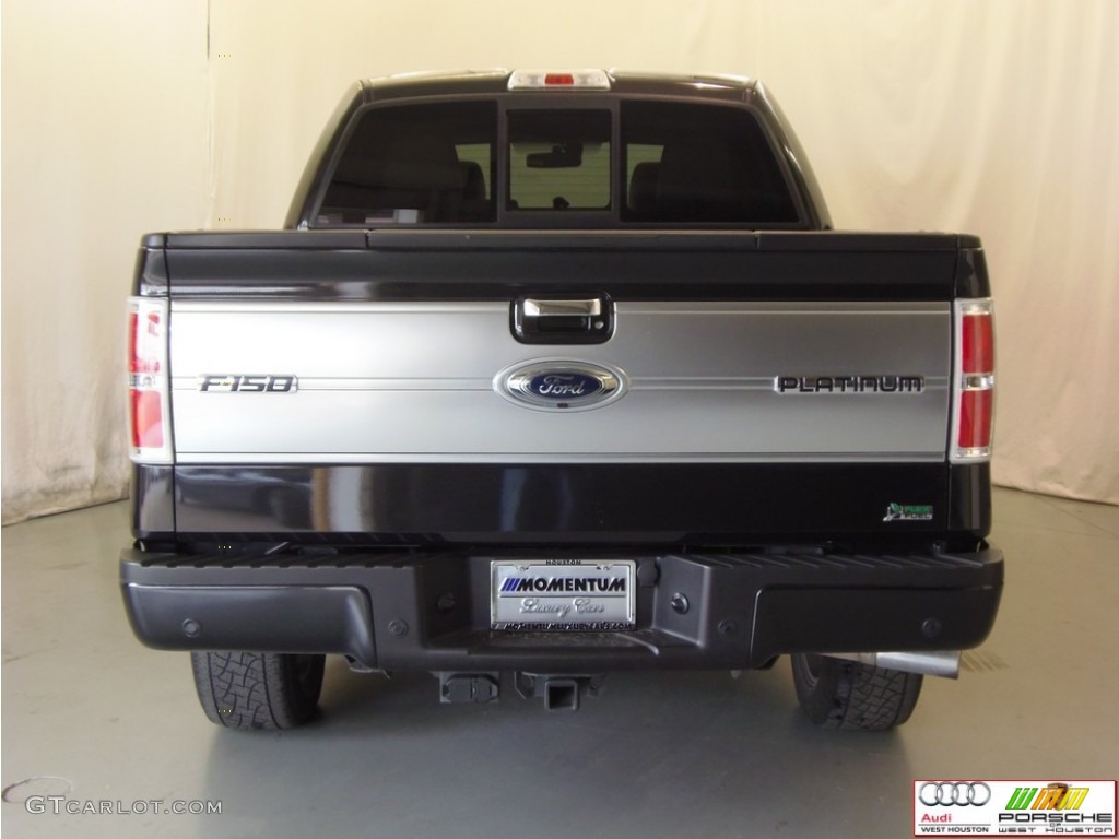 2010 F150 Platinum SuperCrew 4x4 - Tuxedo Black / Medium Stone Leather/Sienna Brown photo #23