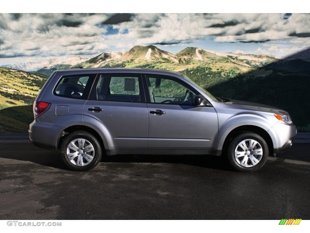 2009 Forester 2.5 X - Steel Silver Metallic / Black photo #2