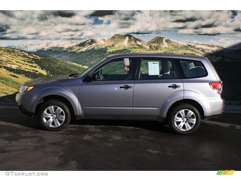 2009 Forester 2.5 X - Steel Silver Metallic / Black photo #6