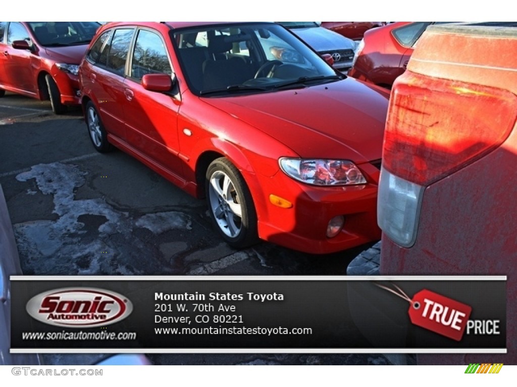 2003 Protege 5 Wagon - Classic Red / Gray photo #1