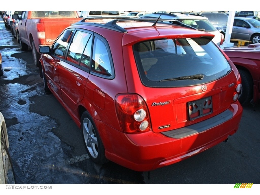 2003 Protege 5 Wagon - Classic Red / Gray photo #3