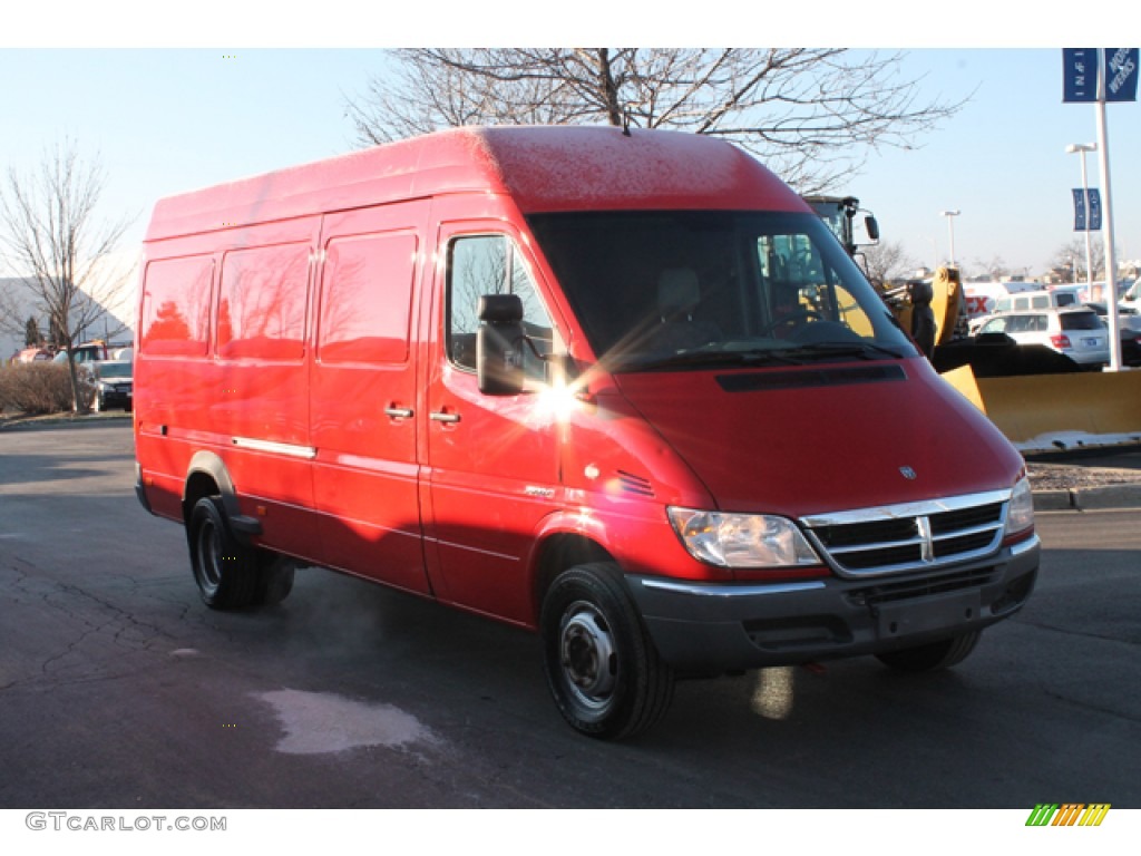 2004 Sprinter Van 2500 High Roof Cargo - Red / Gray photo #1